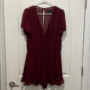 Burgundy Romper